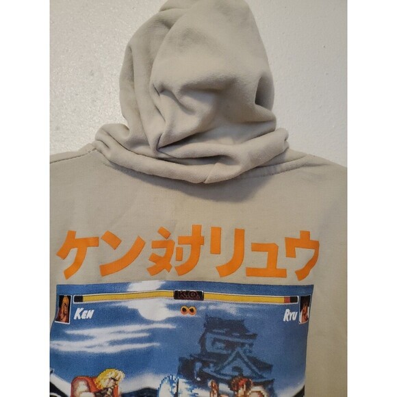 Capcom Street Fighter II Hoodie Unisex Small Beige Retro Gamer 90s Graphic - Picture 13 of 16